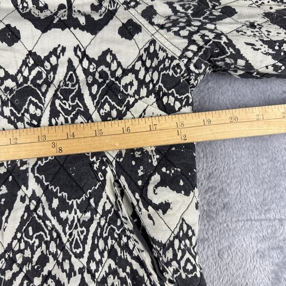 Free People Women’s Love Story Quilted Boho Bomber Jacket Size XS Vintage Zip Up - Picture 7 of 8